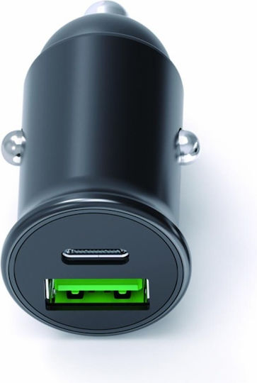 Serioux Автомобилен Зарядно Устройство 60W с Портове 1xUSB-A 1xType-C