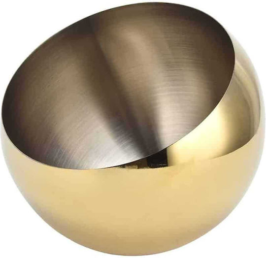 Yuk Μπωλ Σερβιρίσματος Στρογγυλό Inox Ασημί με Διάμετρο 14εκ.