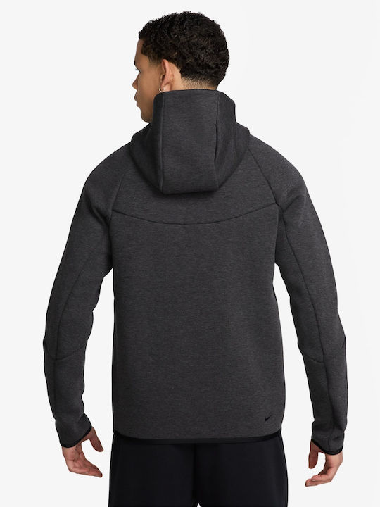 Hoodie Tech Fleece Sweatshirt with Hood Charcoal
