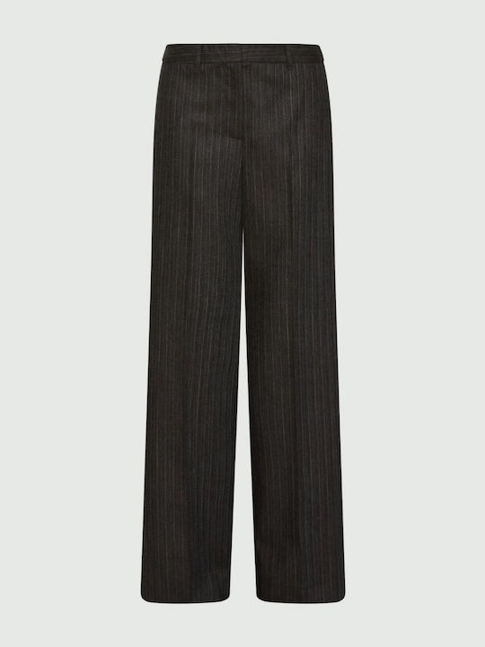 Damen Stoff Hose in Geradem Schnitt Brown