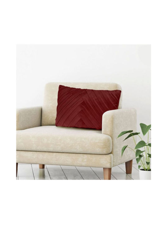 Sofa-Kissen aus Samt Burgundisch 30x50cm