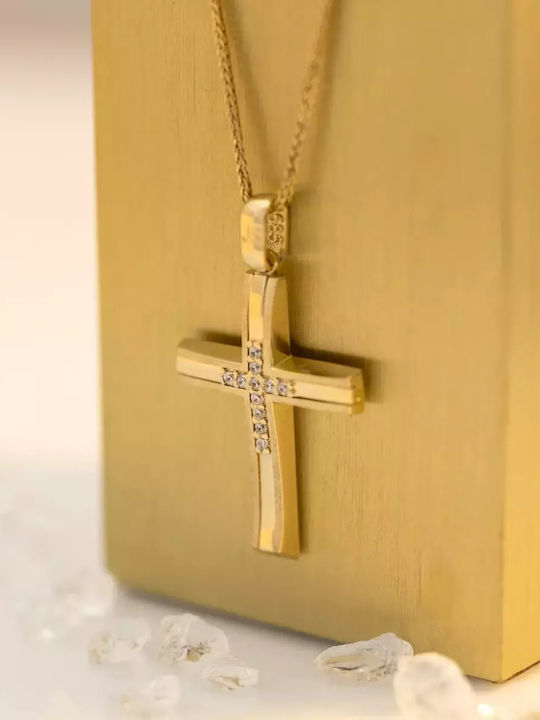Cruci Femeie Aur 14K cu Lanț