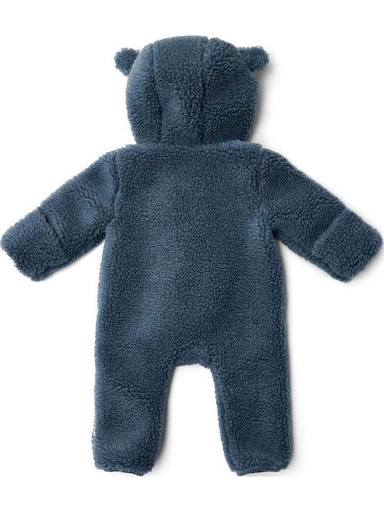Little Dutch Teddy Baby Bodysuit for Going Out Long-Sleeved Stone Blue