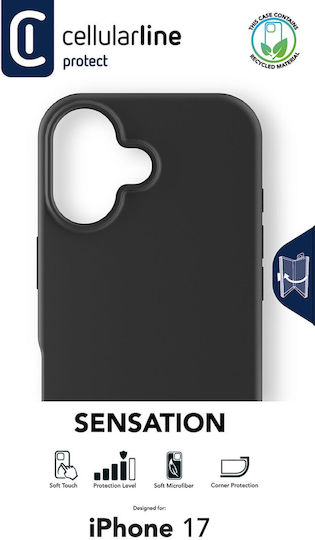 Cellular Line Задна корица Черен (iPhone 17)