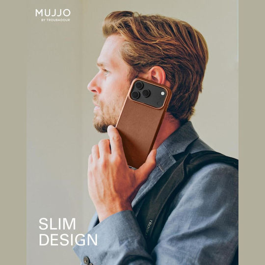 Mujjo Full Back Cover Δερμάτινο 1mm Καφέ (iPhone 17 Pro)