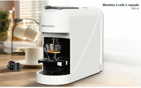 Arthur Martin Καφετιέρα για Κάψουλες Nespresso Λευκή