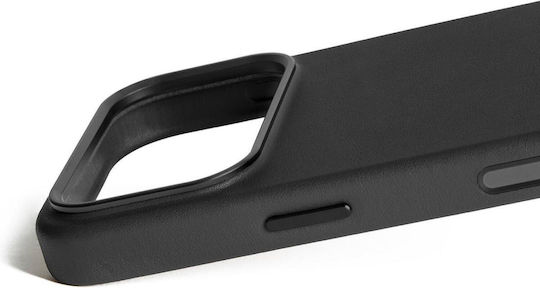Mujjo Back Cover Δερμάτινο 1mm Μαύρο (iPhone 17 Pro)