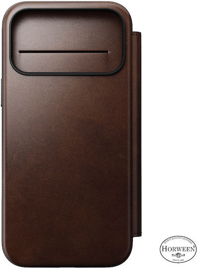 Nomad Wallet Piele / Silicon 2mm Maro (iPhone 17 Pro)
