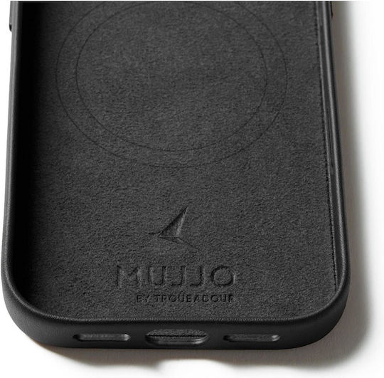 Mujjo Back Cover Δερμάτινο 1mm Μαύρο (iPhone 17 Pro)