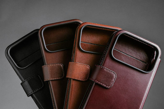 Nomad Wallet Piele / Silicon 2mm Maro (iPhone 17 Pro)