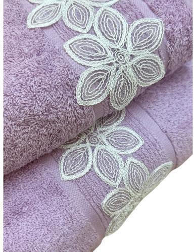 Linea Home Σετ 2τμχ Como Λιλά Βάρους 500gr/m²