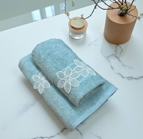 Linea Home Σετ Πετσέτες Μπάνιου 2τμχ Como Μέντα Βάρους 500gr/m²