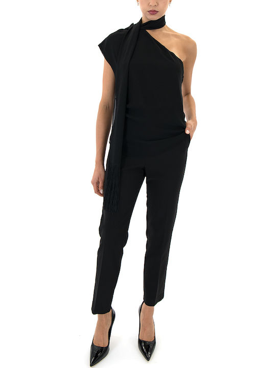 Pants Women Twenty-29 Γυναικείο Υφασμάτινο Παντελόνι με Λάστιχο σε Slim Εφαρμογή Μαυρο