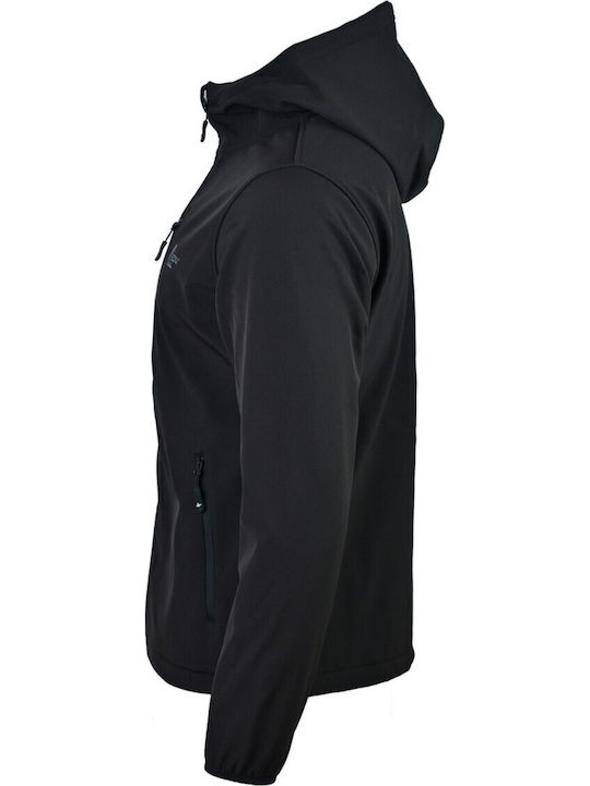 Χειμωνιάτικο Μπουφάν Softshell Αδιάβροχο και Αντιανεμικό Μαύρο