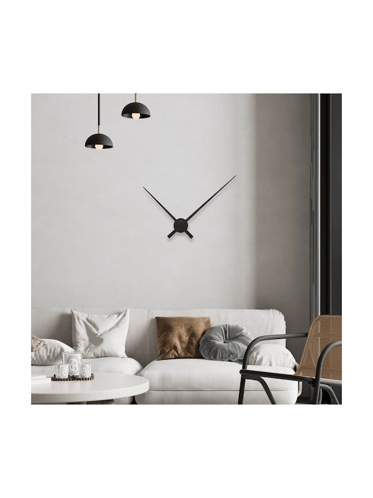 Nextime Silent Wall Clock Metallic Black Ø85cm