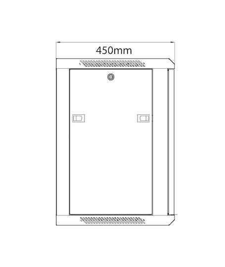 Adastra Montat pe perete Cabină Rack 12U Negru RC12U450