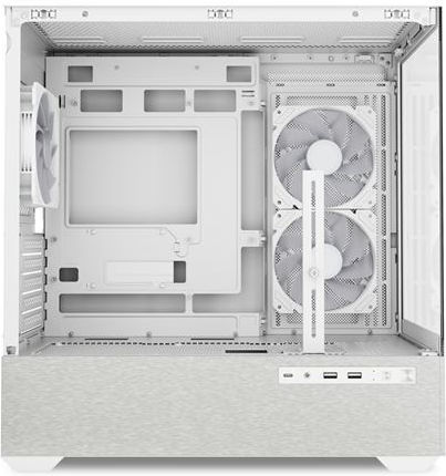 Sharkoon MK7 ARGB Gaming Mini Tower Computer Case with Side Window White