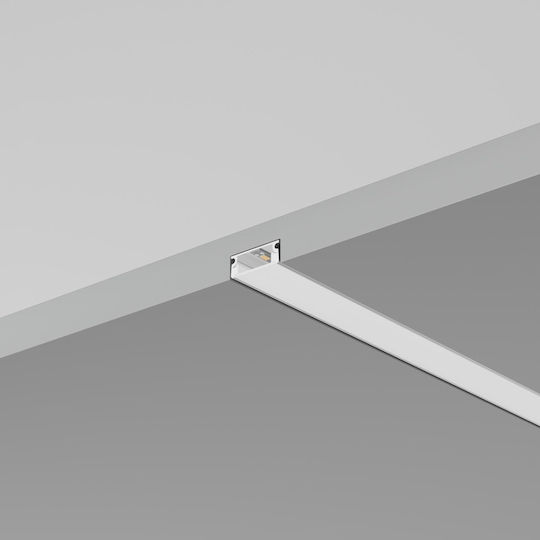 Cubalux LED-Profil Einfach Schwarz 6.9x12.6 Abdeckung Opal 2m C-160010