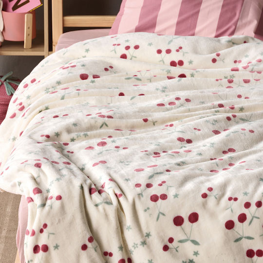 Kentia Blanket Fleece Cherry Cherry 220x160cm