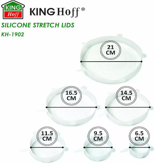 KING Hoff Lid for Storage Container made of Silicone KH-1902 6pcs