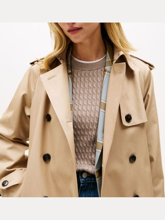 Femeie Beige Trenci