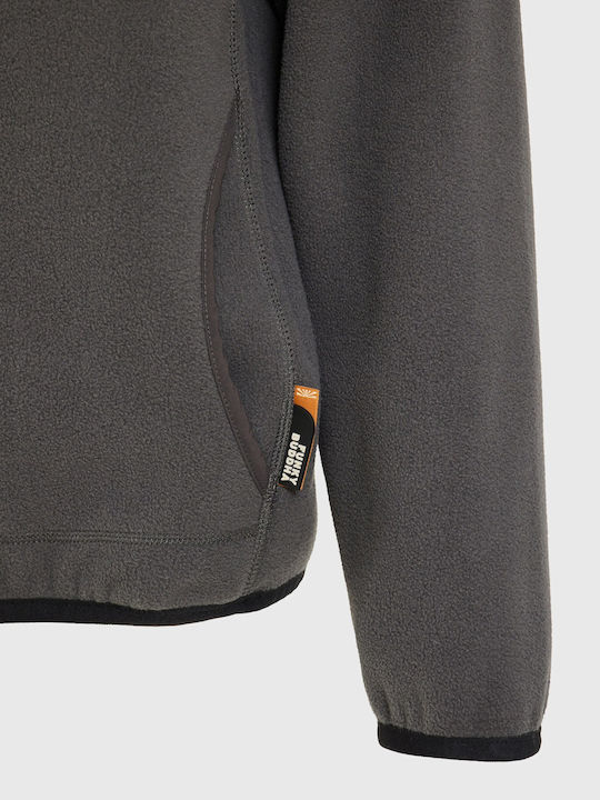 Men's Fleece Cardigan Gray