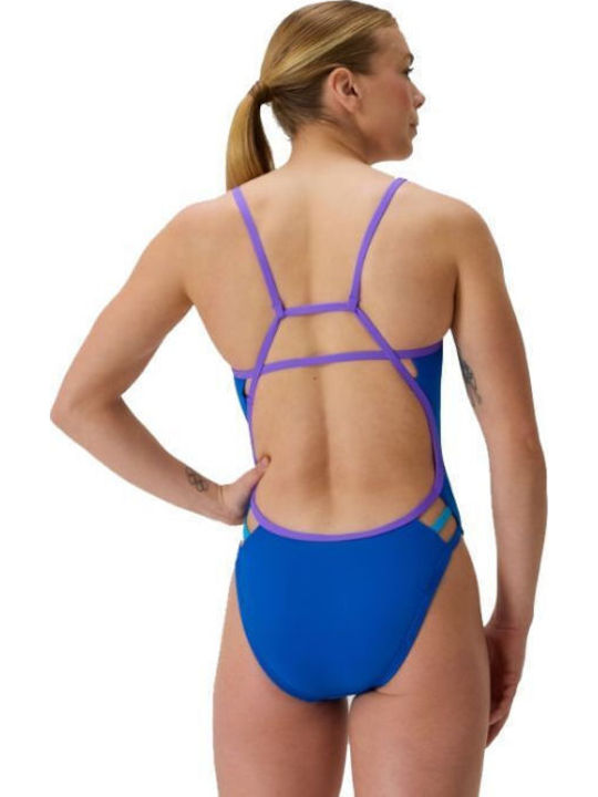 Speedo Solid Frauen Renn-Badeanzüge Ein Stück Blau