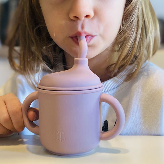Nok Nok Baby Cup with Handles and Straw Sippy Signature made of Silicone Green 200ml