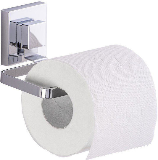 Wenko Wandmontierter Metallischer Papierhalter mit Saugnapf Silber