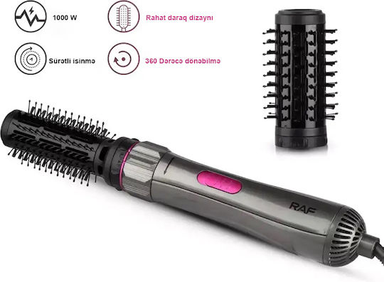 Ceramic Electric Brush with Rotating Head for Curls 1000W