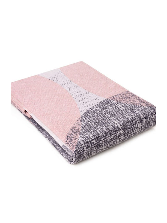 Cottonbox Husă de Pilotă Bumbac Dublă 200x230 Leron Gray/pink