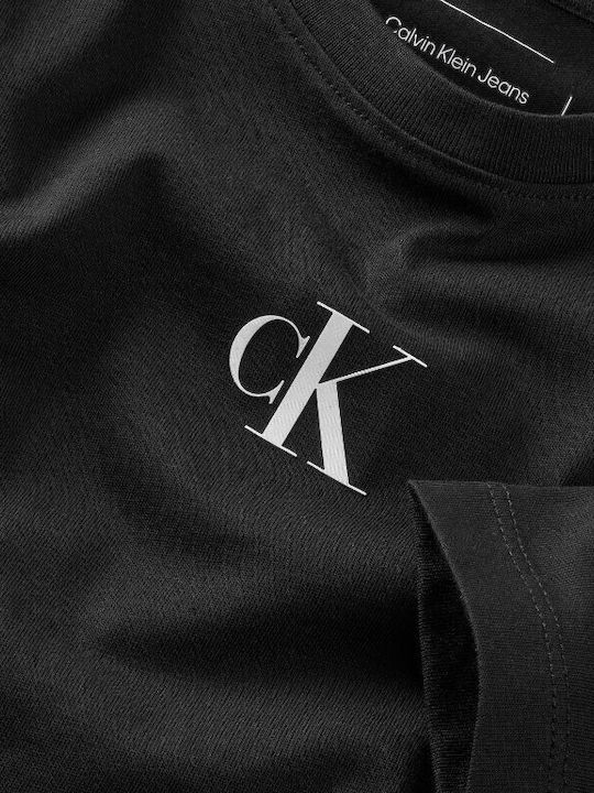 Παιδική Μπλούζα Μακρυμάνικη Μαύρη Logo Ls