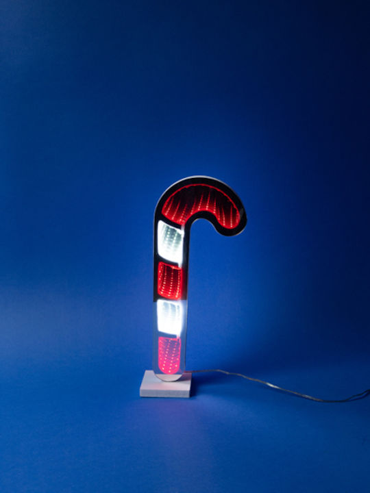 Eurolamp Candy Cane 30x12cm Decorative Design Mirror Led Tape Transformer 119 Led Red & White Led Power Extension 3m Ip20 Eurolamp