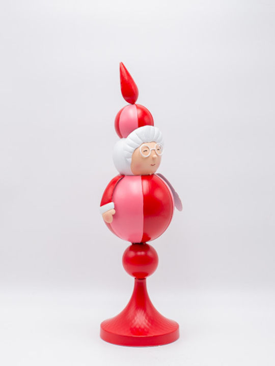 Eurolamp Santa Claus Woman Red Pink Metal 14x13x45cm Eurolamp