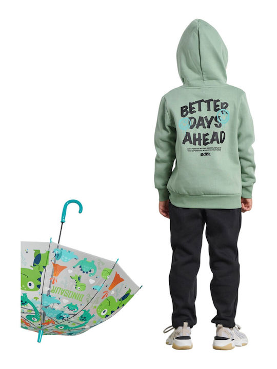 Kids Sweatshirt with Hood and Pockets Sage