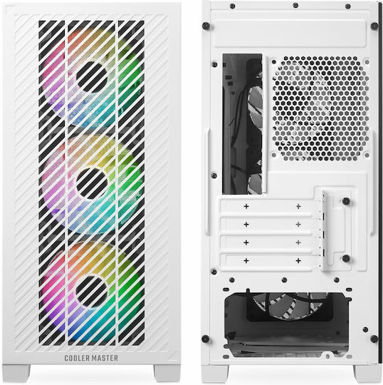 CoolerMaster Elite 301 Gaming Mini Tower Κουτί Υπολογιστή με Πλαϊνό Παράθυρο Λευκό
