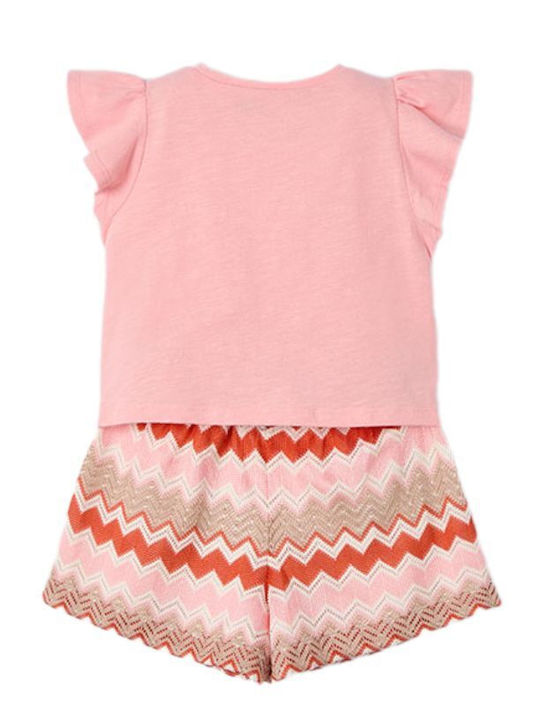 Kids' Set with Shorts Summer 2pcs Salmon