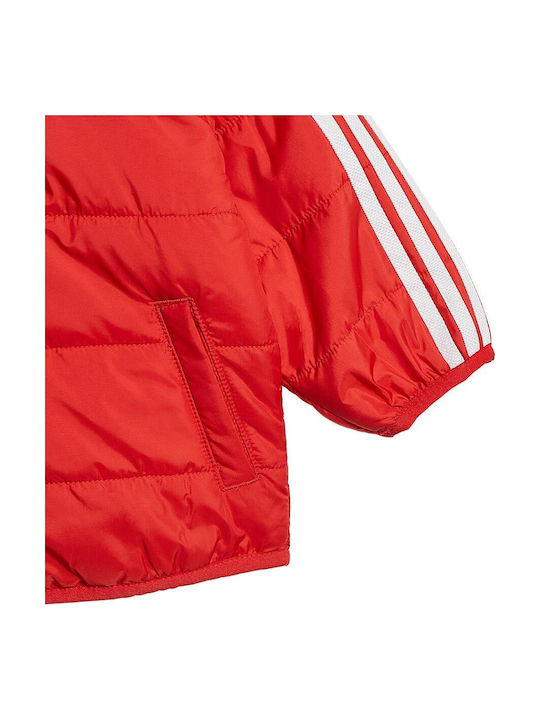 Kids' Sports Jacket Short with Hood Red Adicolor