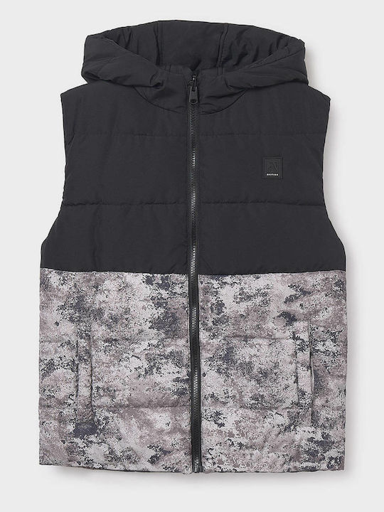 Kids' Casual Jacket Sleeveless with Hood Black