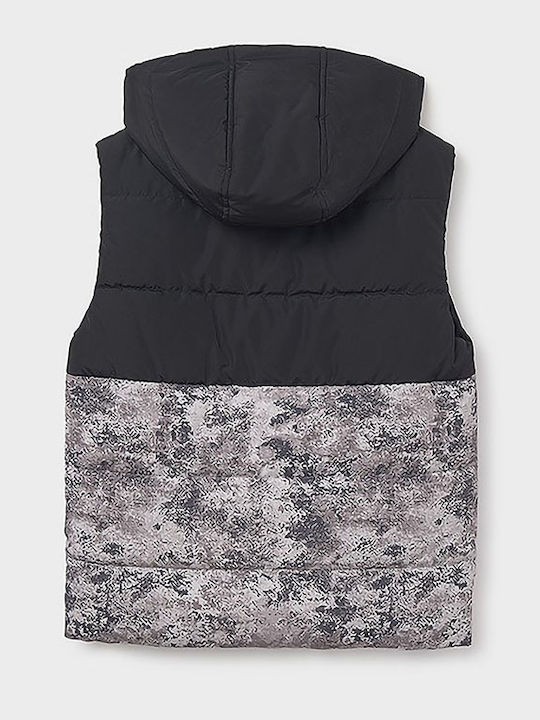 Kids' Casual Jacket Sleeveless with Hood Black