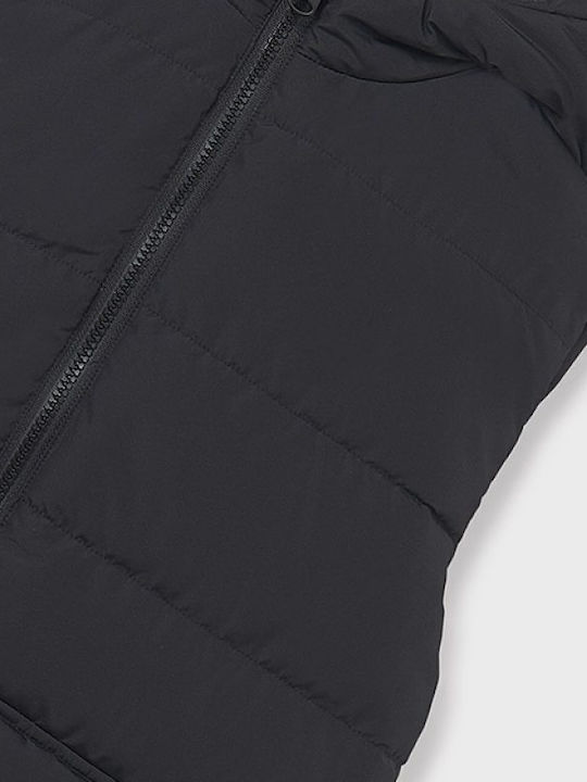 Kids' Casual Jacket Sleeveless with Hood Black