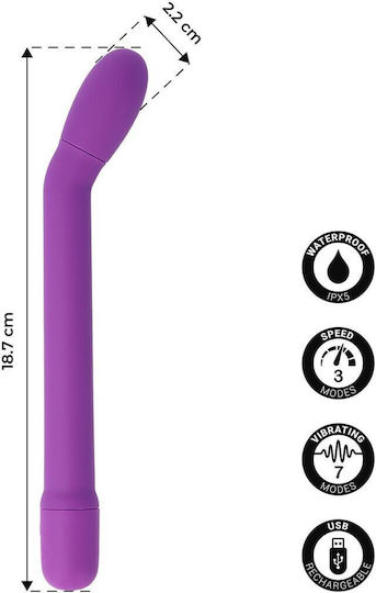 Virgite Δονητής G-Spot 18.7cm Μωβ