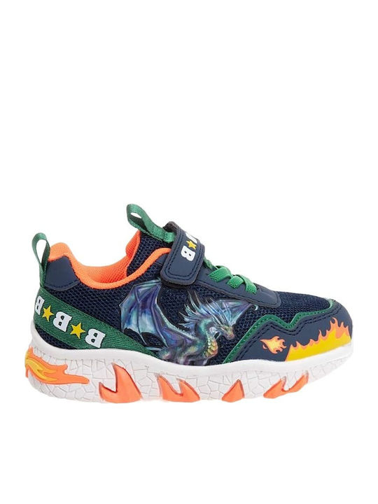 Kids Sneakers with Scratch & Lights Blue