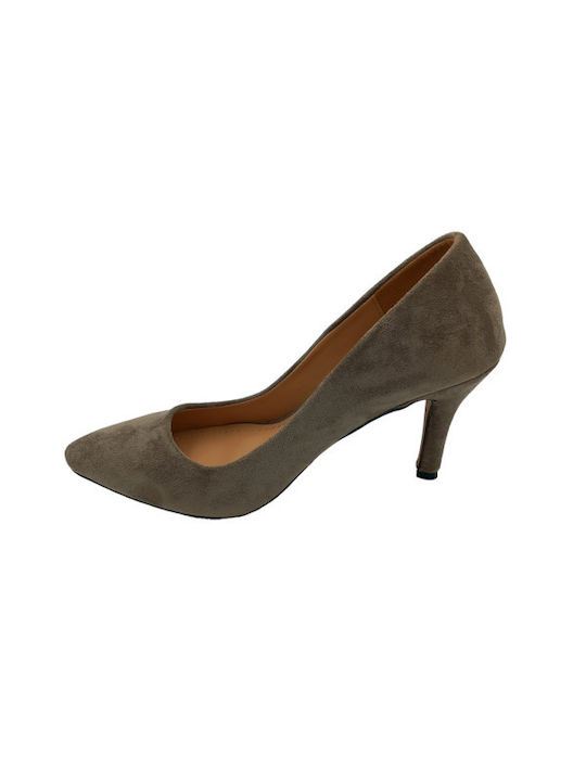 Suede Γόβες Καφέ