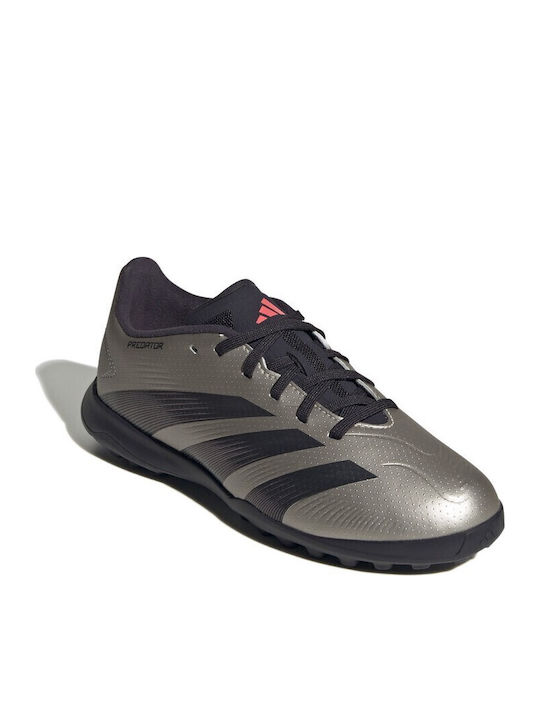 Predator League Kids Turf Soccer Shoes Silver