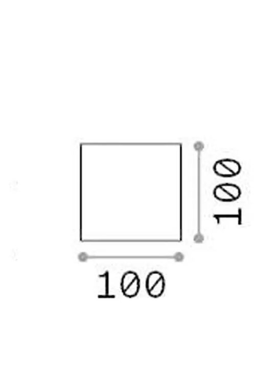Ideal Lux Επιτοίχιο Εξωτερικό Φωτιστικό IP54 Διπλής Δέσμης 20x10x10εκ.