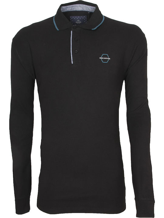 Polo Herrenbluse Kurzarm Schwarze