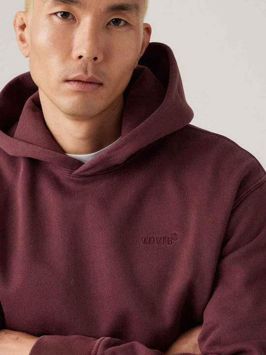Authentic Sweatshirt mit Kapuze Dark Red, Burgundy