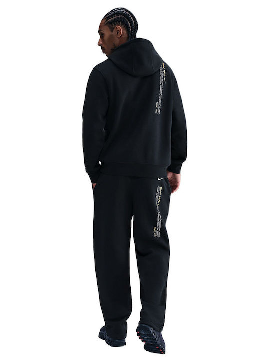 Club Sweatshirt with Hood Black