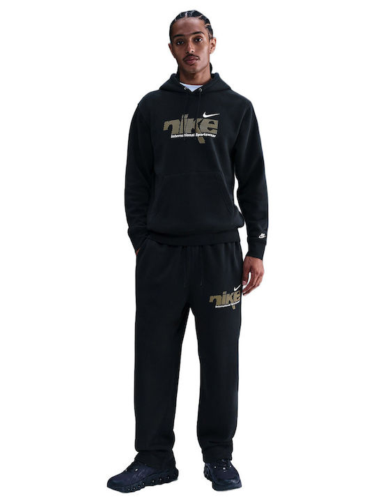 Club Sweatshirt with Hood Black